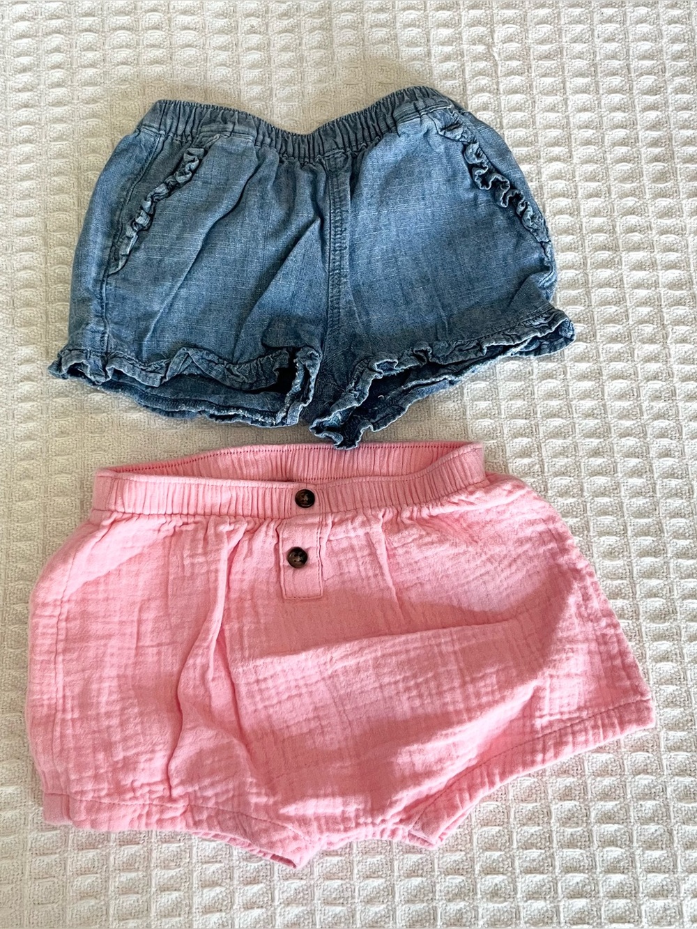 Old Navy and crewcuts Pink and Blue Kids Shorts 6-12M